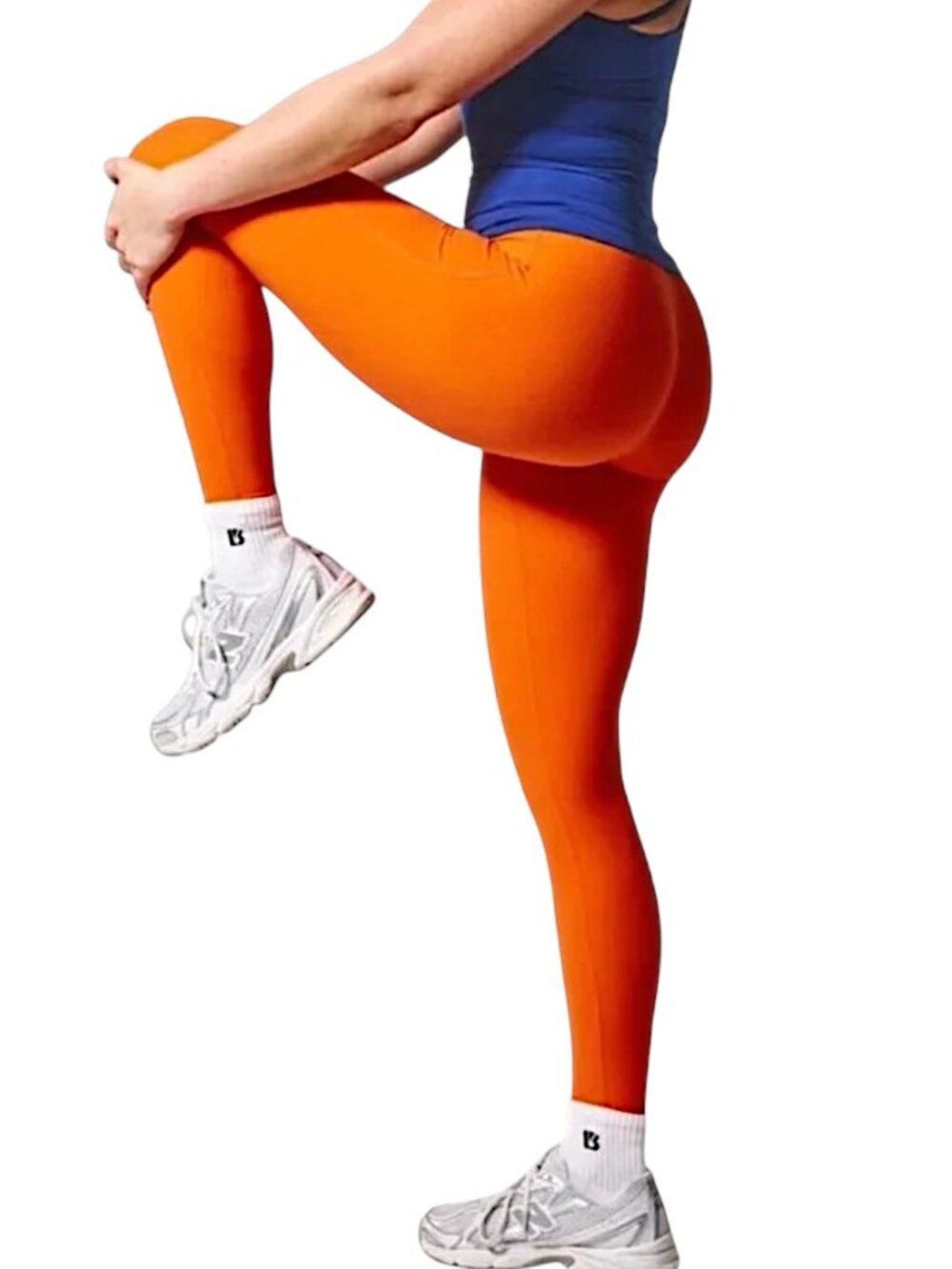 Buff Bunny Orange Rebel High Waist Workout Leggings Size M